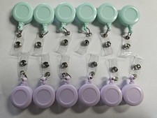 12 Piece Retractable Badge Reel Clips Holder for Hanging ID Card Key Chain