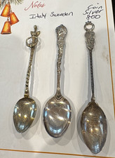 3ATQ TURKISH OTTOMAN 800 Silver 1915 5 KURUSH Sugar Salt Coin Spoon Italy Sweden
