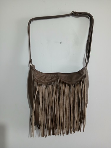 brown Unbranded leather fringed Shoulder handbag.