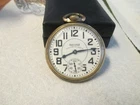 ANTIQUE WALTHAM PREMIER POCKET WATCH  GOLD PLATED