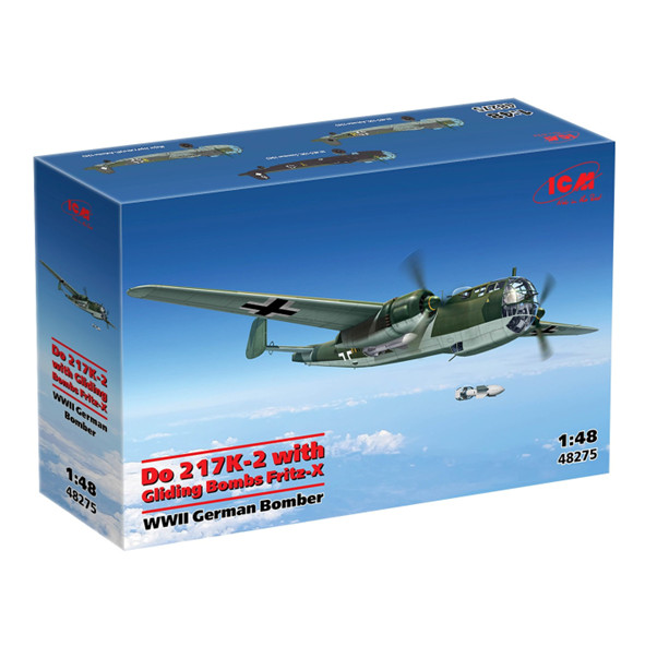 ICM 48275 Dornier 217K-2 with Gliding Bombs WWII German Bomber 1:48 Scale Kit