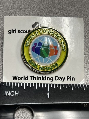 Girl Scout 2019 WORLD THINKING DAY PIN Friendship Celebration Countries UNDATED