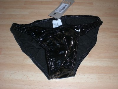 Modus Vivendi lack schwarz L Tanga Slip Man Store neu