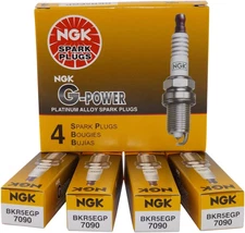 NGK G-Power Spark Plugs – 7090 BKR5EGP OEM Replacement (Pack of 4)