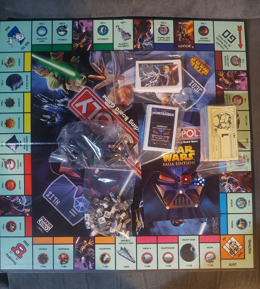 Parker Hasbro Monopoly Star Wars Saga Edition Board Game 2005 Complete Set - Image 3 of 4