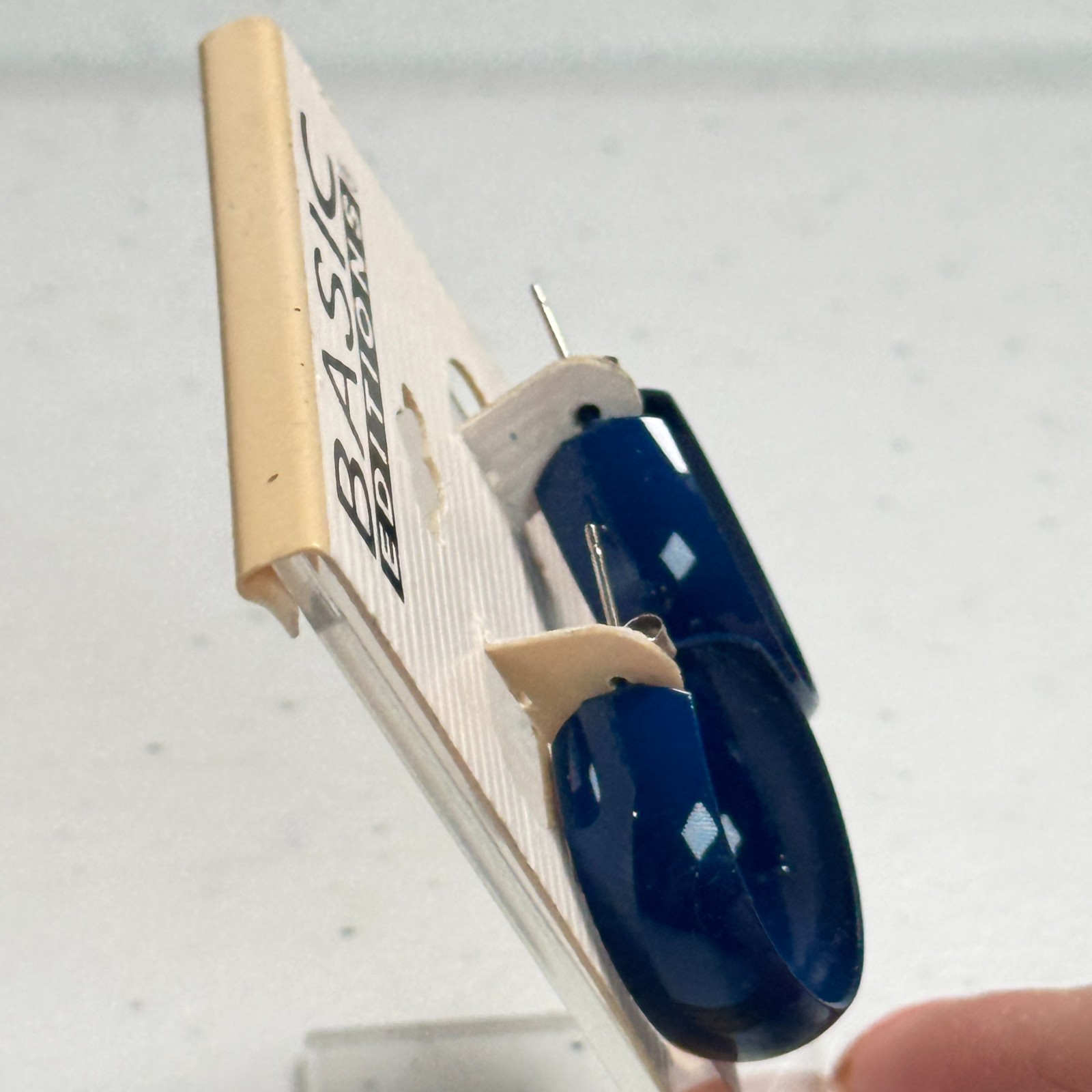 Vintage Basic Editions Pierced Earrings Navy Blue… - image 6