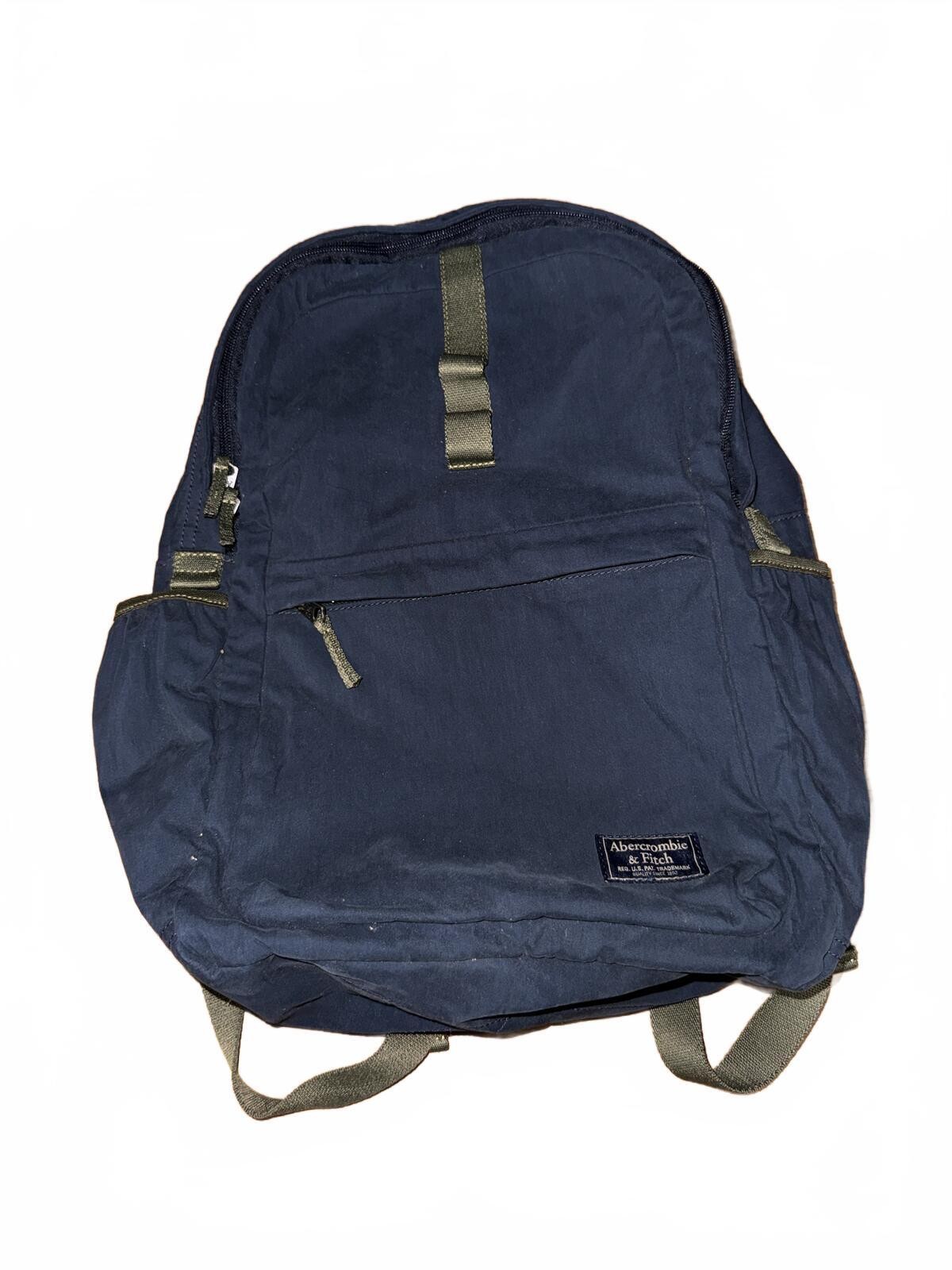 Vintage Abercrombie & Fitch Navy Blue Canvas Backpack