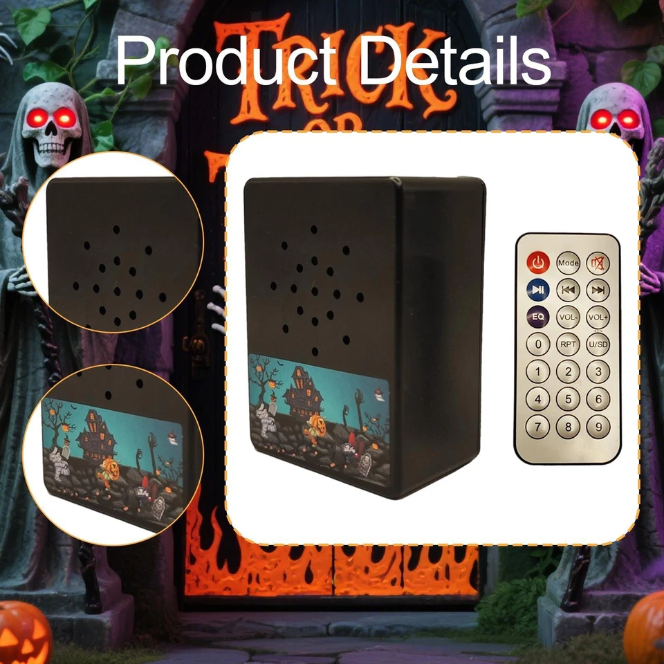 Звуковой плеер для Хэллоуина коробка с музыкальным кричащим динамиком ужасы хитрость - Изображение 3 из 4