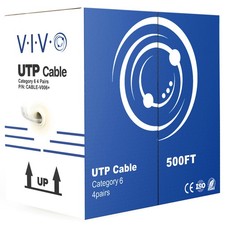 VIVO 500ft bulk Cat6 Ethernet Cable / Wire UTP Pull Box Grey LAN CABLE-V006 