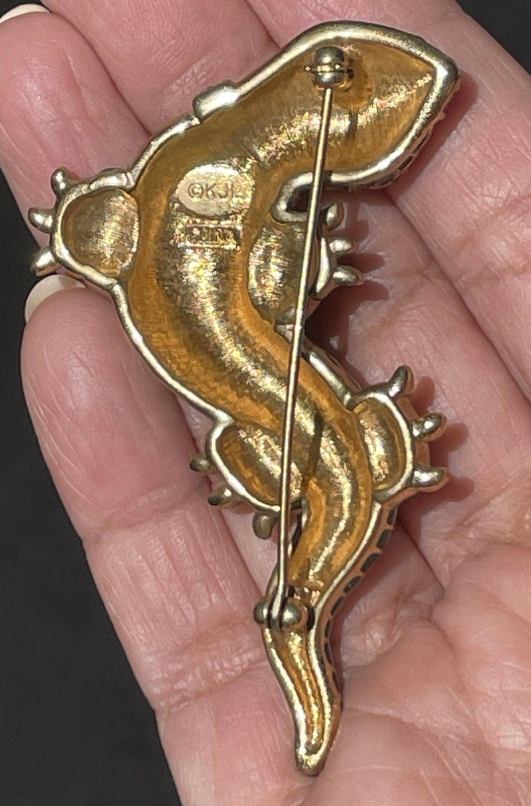 Vintage Kenneth Jay Lane KJL Salamander Enamel Cr… - image 8