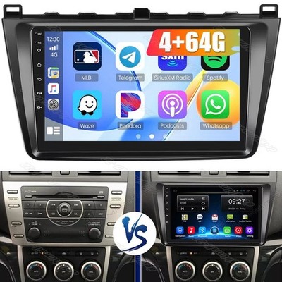 For Mazda 6 2007-2012 Android 15 Car Stereo Radio Carplay GPS Navi WIFI 4+64GB