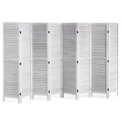 Durable 8-Panel Wood Partition 66.9 Inch Tall Lightweight Screen