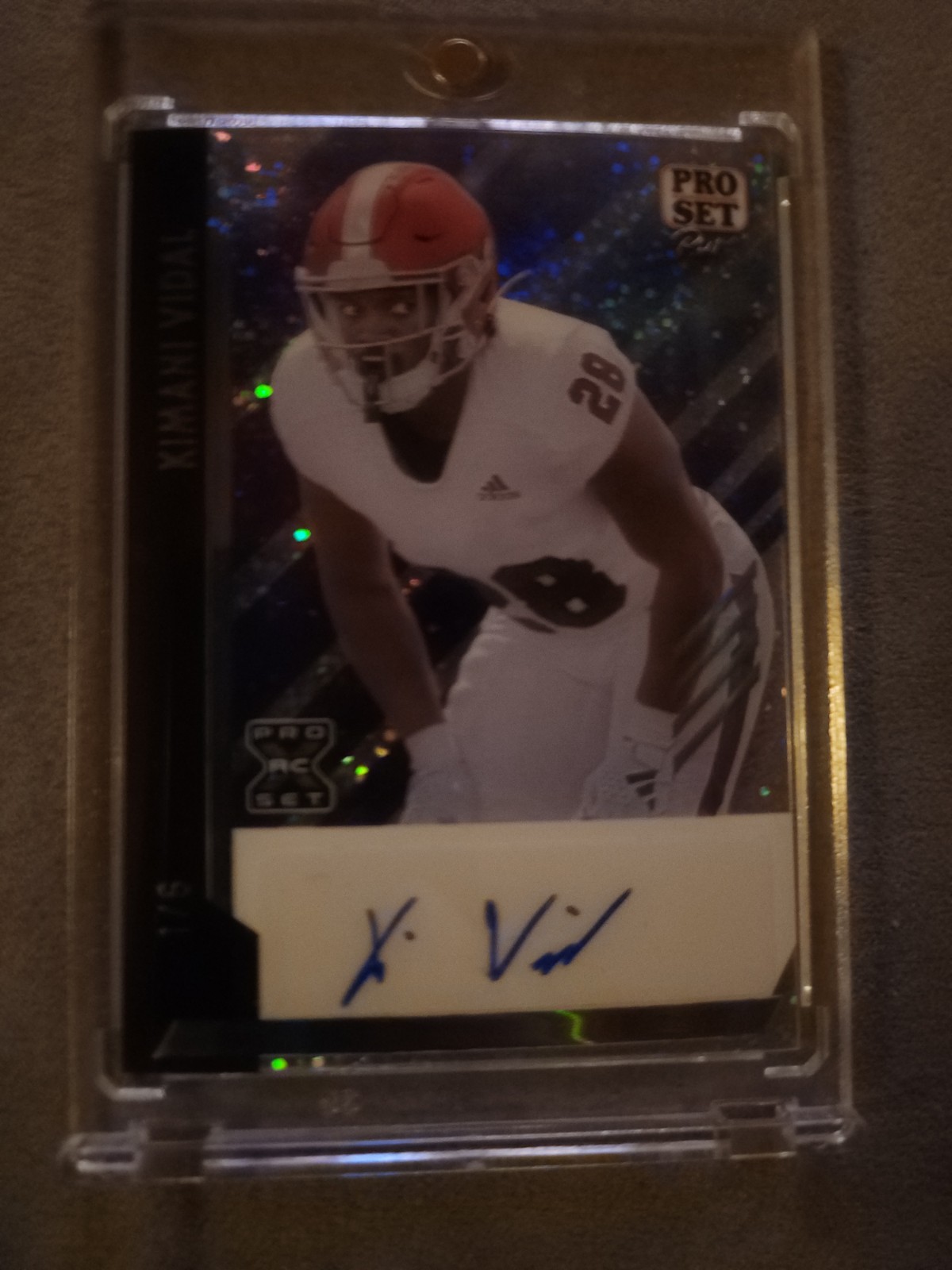 2024 Leaf Pro Set Pure - Autographs Kimani Vidal #BA-KV1 Sparkle Platinum Spectr