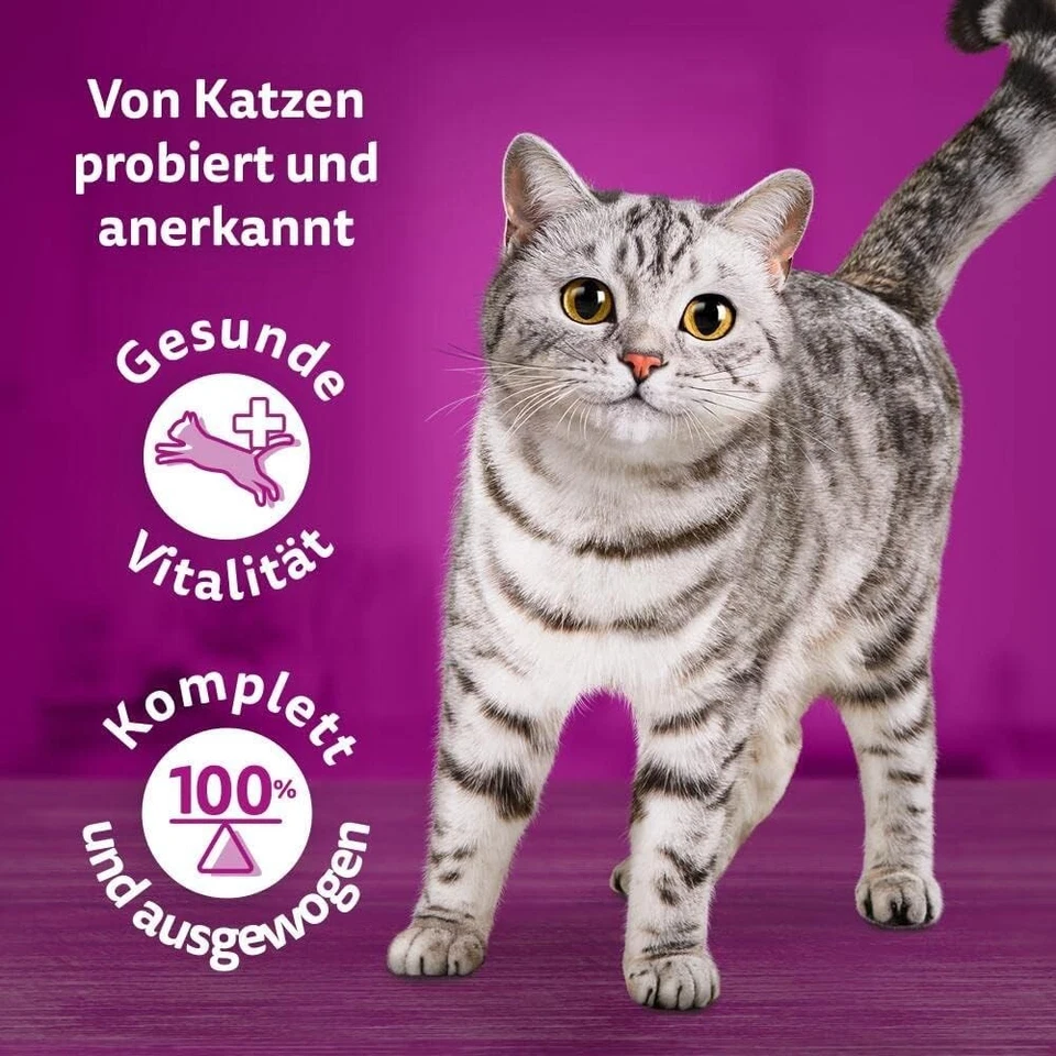 Whiskas 1+ Katzennassfutter Ragout Geflügel Auswahl in Gelee, 40x85g (1 Packung) - Bild 2 von 4