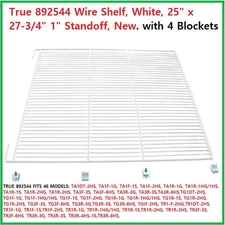 True 892544 Wire Shelf, White Epoxy Coated, 25" x 27-3/4" with 1" Standoff