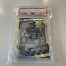 Travis Hunter 2025 Panini Prizm #301 Silver Rookie RC Auto PSA 10 autograph