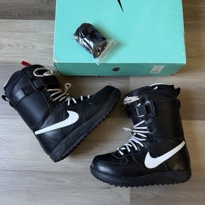 Nike Zoom Force 1 Snowboard Boots Black White Size 9.5 Pre Owned