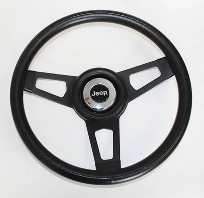 Jeep チェロキーXJステアリングホイール 3スポーク Grant Black Steering Wheel black spokes 13 3/4