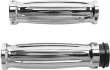 Accutronix Chrome Diamond Custom TBW Handlebar Grips 08+ Harley Touring Softail