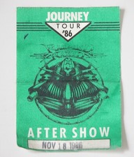 Raro pase de back stage Journey 1986 DESPUÉS DEL ESPECTÁCULO