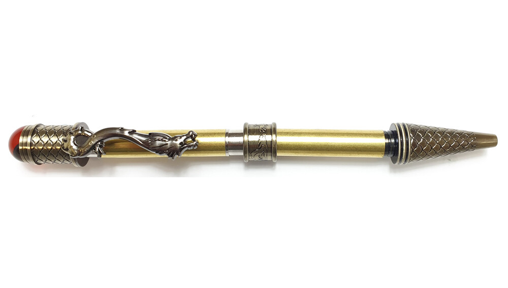 CHARNWOOD Penturning LD2 Loong (Dragon) Twist Pen - Antique Bronze