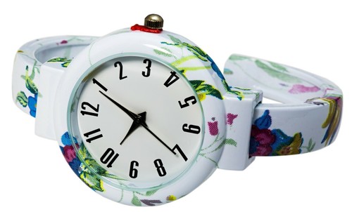 Blekon Collections Analog Quartz Womens 32mm Case Floral Design Cuff Bange Watch - 第 24/60 張圖片