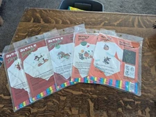 Lot of 5 Vintage Dizzle Iron On Transfers Halloween and Christmas