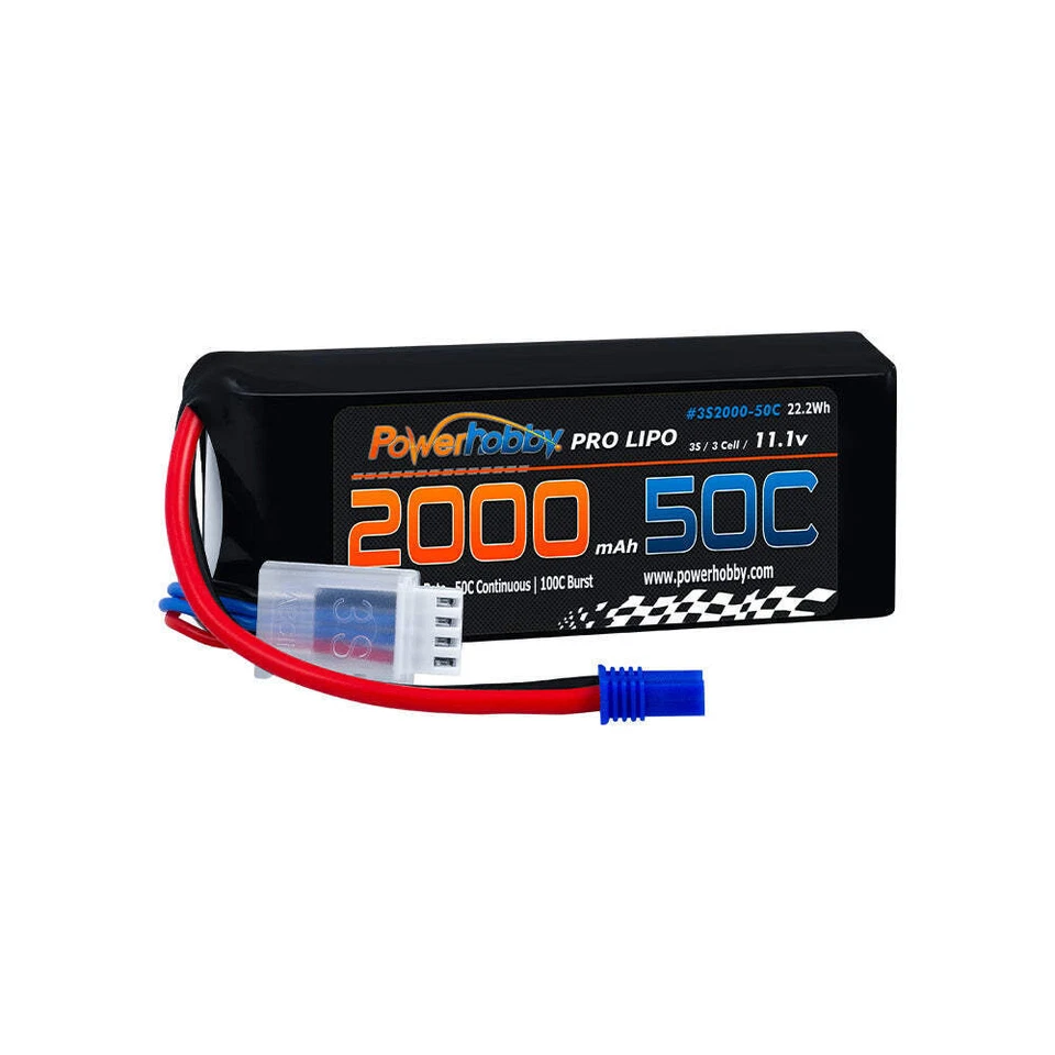 Powerhobby 3S 11.1V 2000mAh 50C Lipo Battery W EC3 Plug - Image 2 of 4