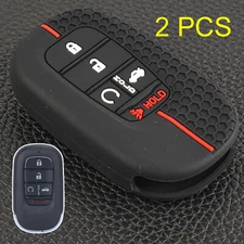 5 Buttons Silicone Key Cover Fob Case For Honda Accord Civic CR- V Key Protector