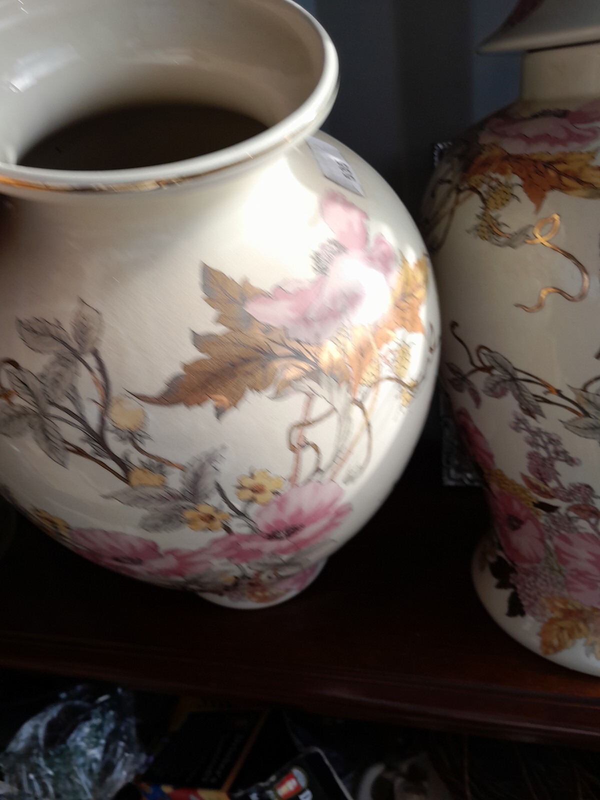 LARGE GINGER JAR & MATCHING VASE eBay