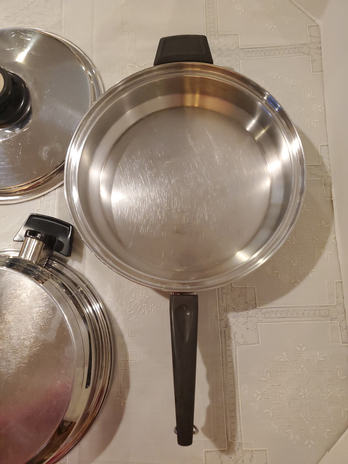 Kitchen Craft West Bend 11" Skillet Pan with Vented lid & Dome Lid USA