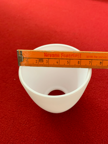 Abat-jour E14 verre de rechange abat-jour en verre blanc ouverture 30 mm hauteur 74 mm environ - Photo 3/3