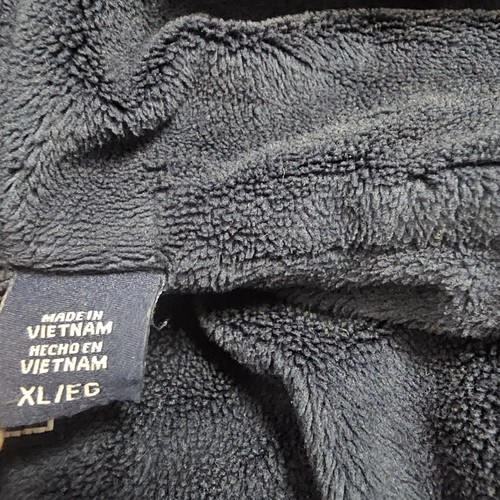 VTG Tommy Hilfiger Big Logo Full Zip Fleece Lined Jacket Gray Size XL NAVY - Picture 12 of 16