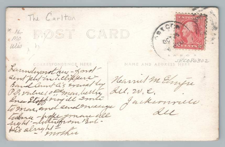 The Carlton Apartment Building Oregon Illinois? RPPC Antique Photo