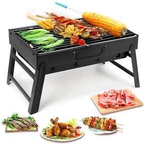 Grill de charbon pliant,Fumeur de table portable extérieur BBQ pour camping picnc