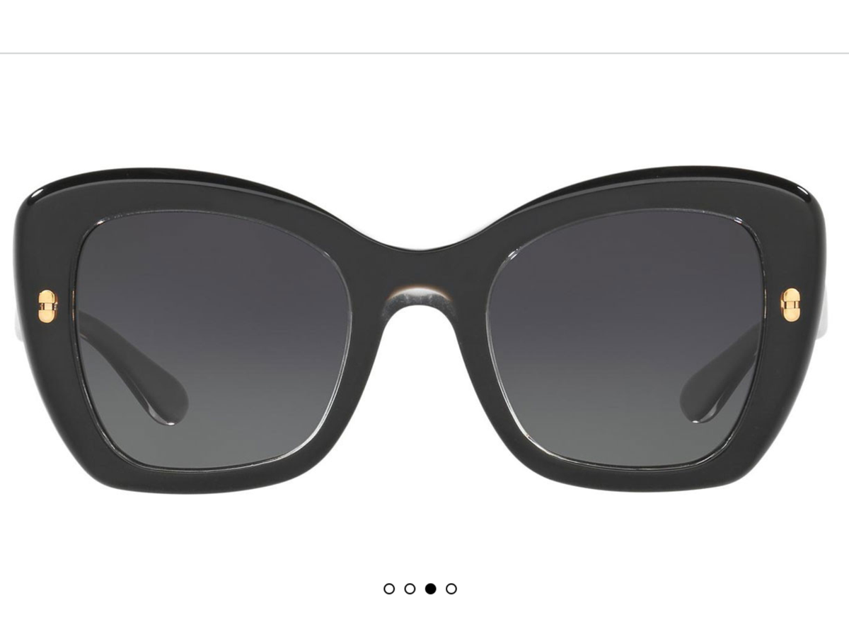 Dolce & Gabbana Oversize Full-Rim Sunglasses Black Gold DG4205  