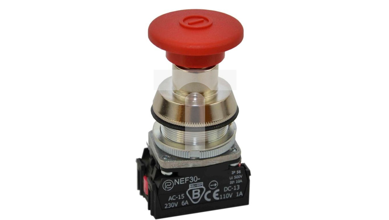 Mushroom button NEF30-DR2Y red W0-NEF30-DR 2Y C /T2UK