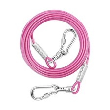 Dog Tie Out Cable for Outside,10FT Long Dog Leash Chains with Swivel Hook,Sma...