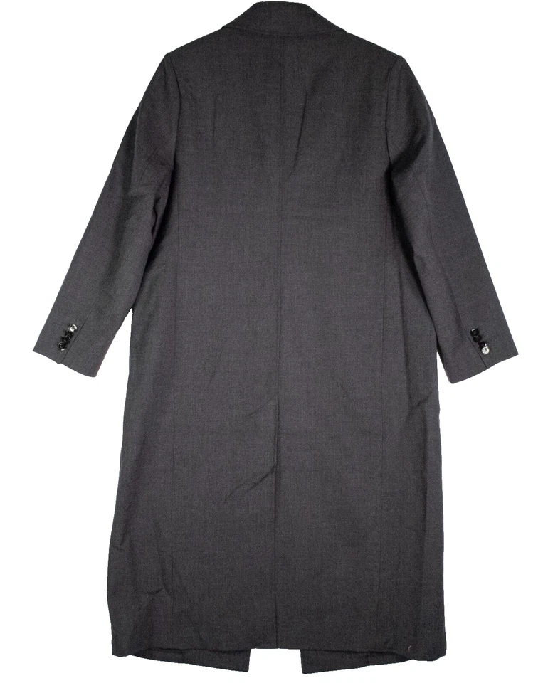 Abrigo largo H&M gris calidad premium agotado para mujer talla grande Foto 3 de 4