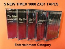 5 Entertainment Category TIMEX TS1000 / ZX81 Software Cassettes