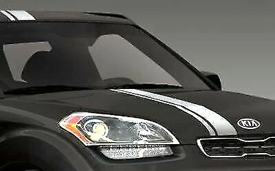 Kit de rayas plateado Kia Soul Racing gráfico WO/techo corredizo U80702K000SL se adapta a 10-13 Y1 Foto 2 de 4