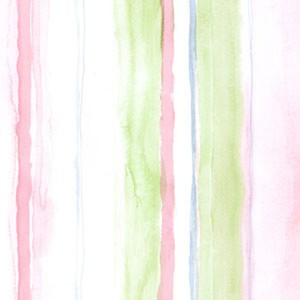 Pink & Lime Green with a touch of Blue Watercolor Stripe ...