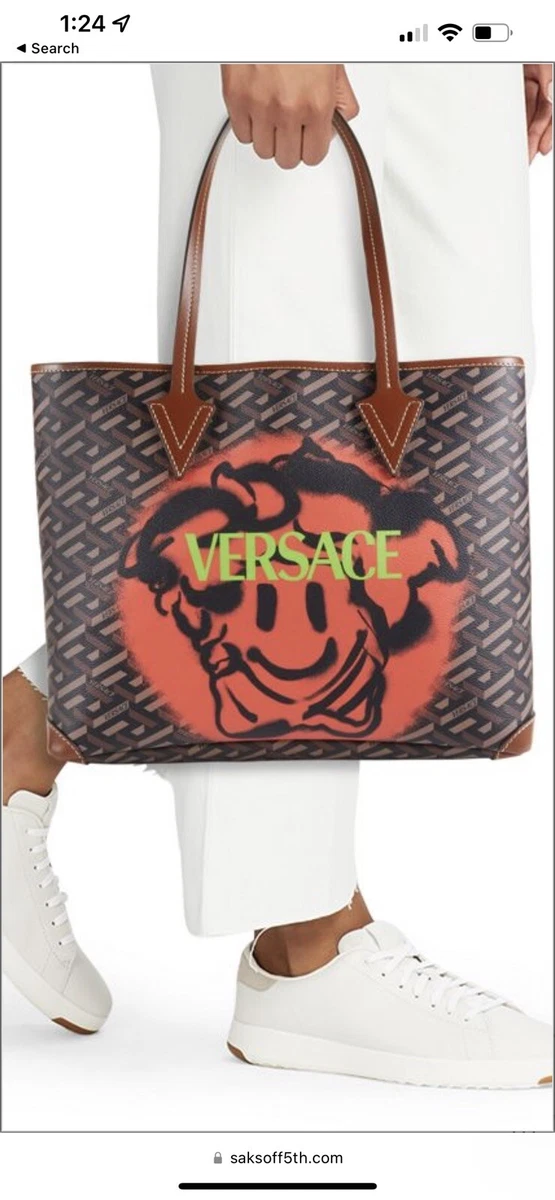 Versace La Medusa Canvas Tote Bag