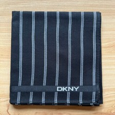 HANDKERCHIEF VINTAGE STRIPED PLAIN MEN'S POCKET SQUARE COTTON 19" D0488