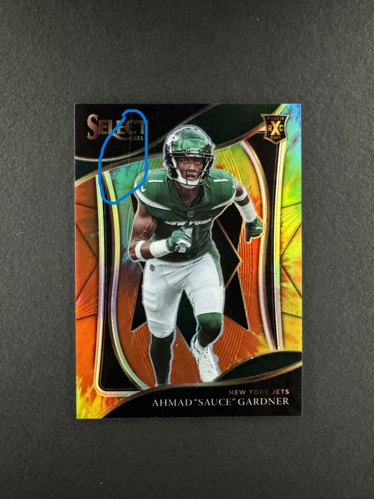 Ahmad Sauce Gardner 2021 Panini Select XRC Rookie Tie Dye /25 #420