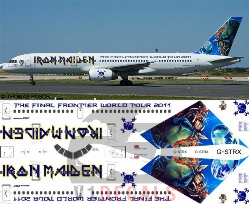 V1 Decals Boeing 757-200 Iron Maiden for 1/144 Minicraft Model