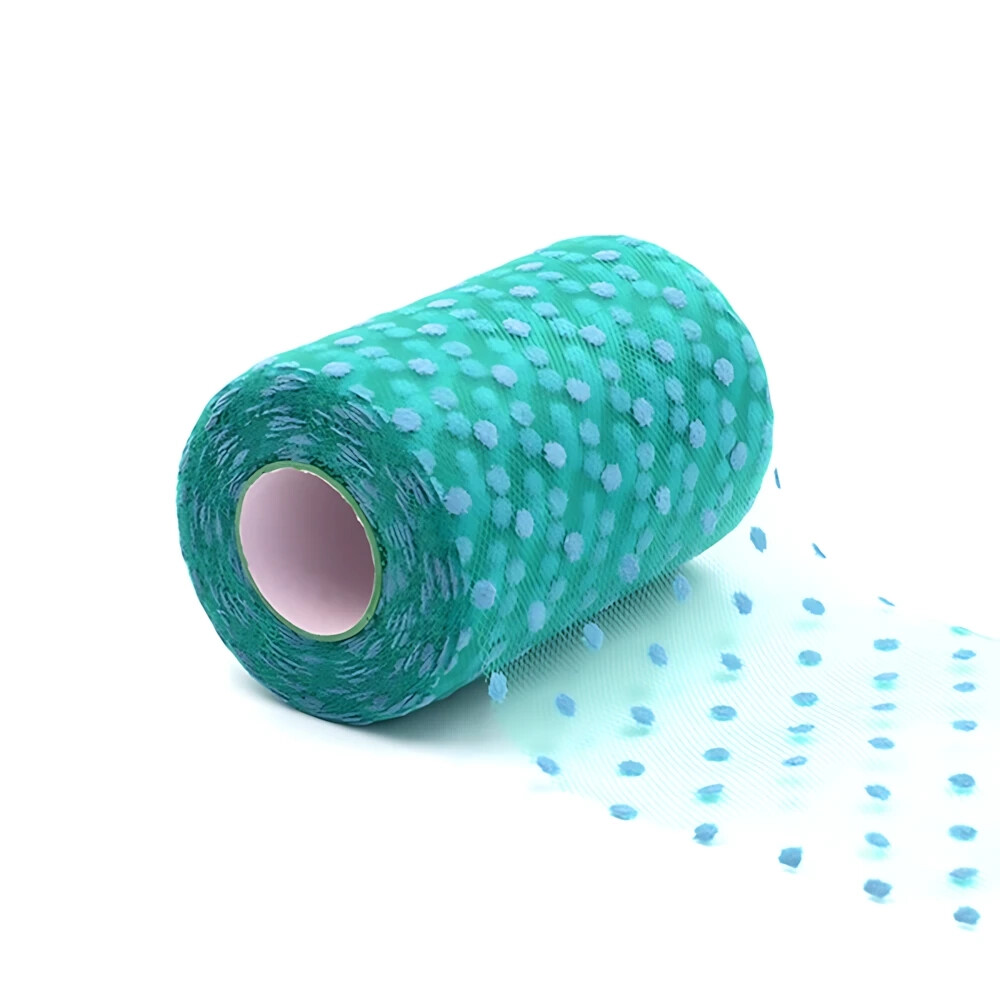 Tulle Tiffany a Pois 12,5cm x 25m, 1pz.