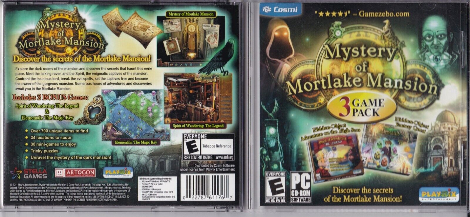 MYSTERY OF MORTLAKE MANSION 3 GAME PACK Hidden Object Brand New 22787611767