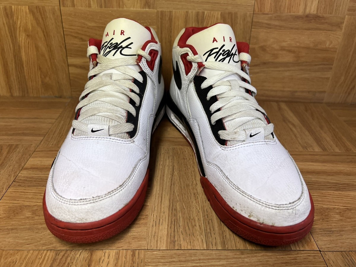 RARE? Nike Air Flight Legacy White Black University Red Sz 9 