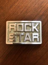 Rock Star Musician Punk Rockstar Glitter Music Metal Unisex Men  s Belt Buckle